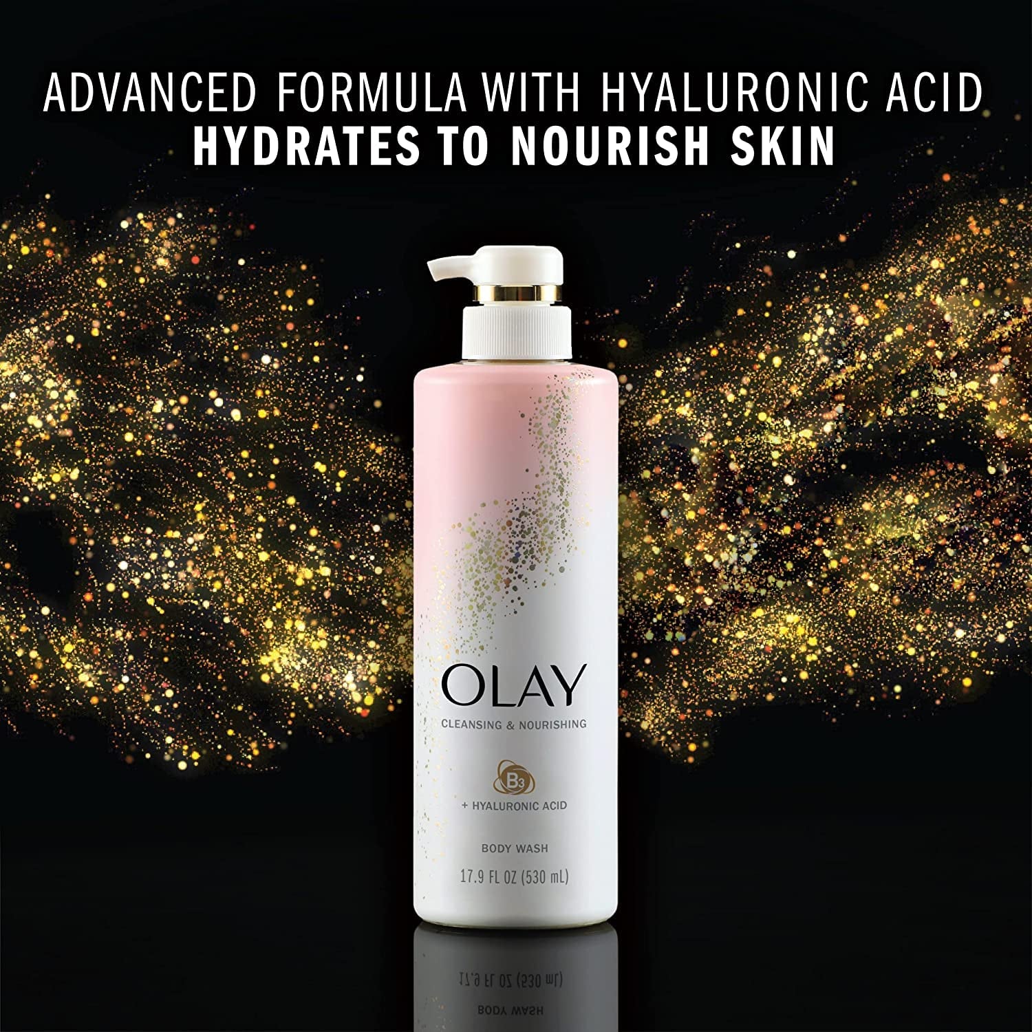 Body Wash Women Cleansing & Nourishing with Hyaluronic Acid & Vitamin B3, 20 Fl Oz (Pack of 4)