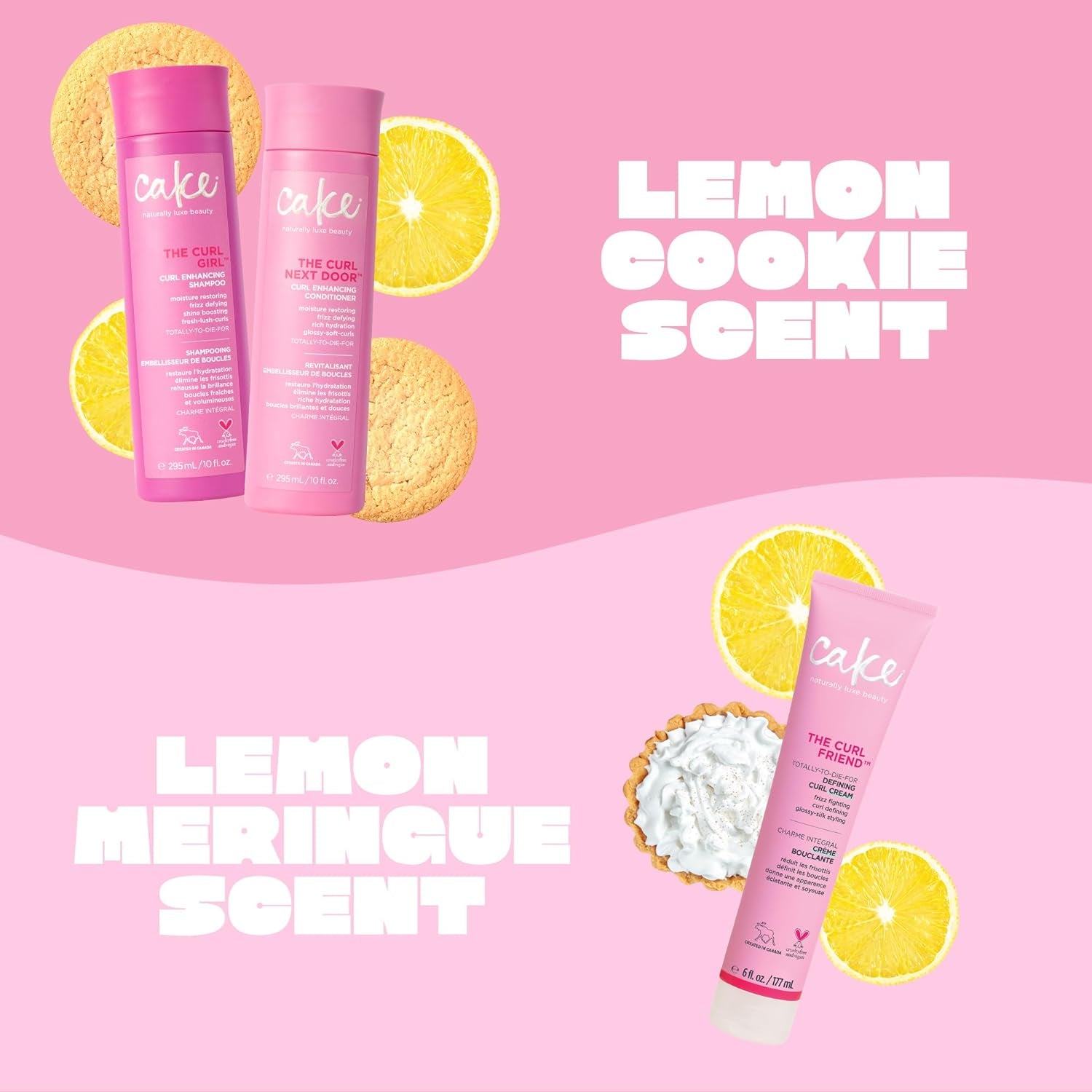 Curl Friend Curl Defining Shampoo, Conditioner & Cream Set - Avocado & Argan Oil Curly Hair Products - Anti-Frizz, Cruelty Free & Vegan Gift Set