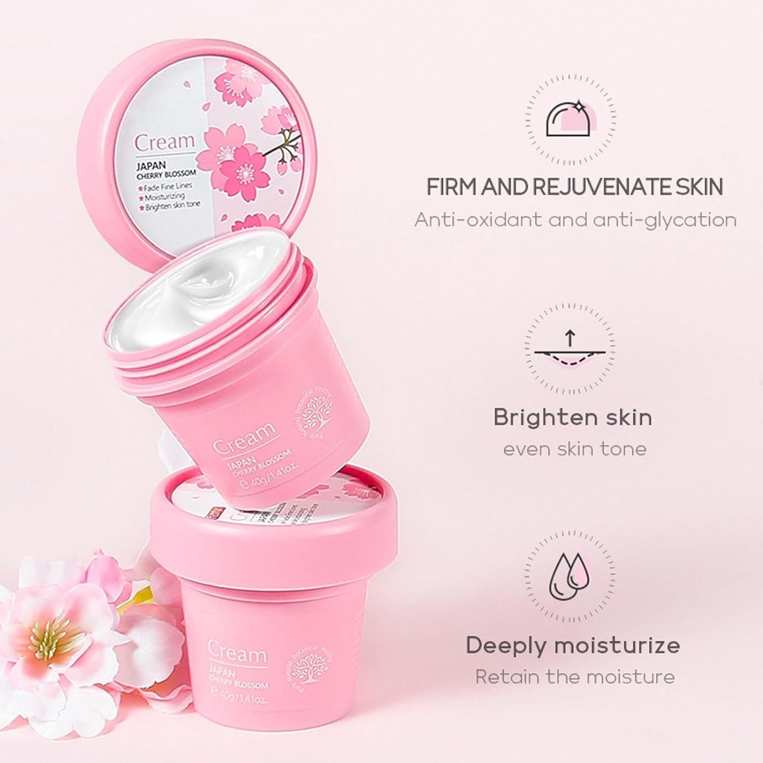 Sakura Face Care Set for Women, 17Pcs Moisturizing Skin Care Set Include Sakura Cream, Cleanser, Serum, Toner, Eye Cream, Lip Mask, Mud Mask, Sleeping Mask, Skin Care Routine for Daily Beauty Care