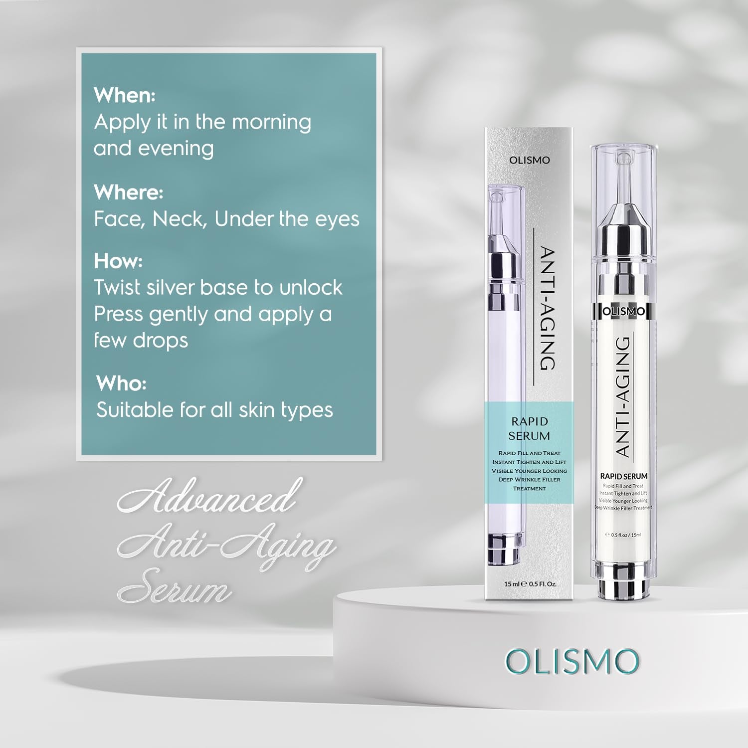 Rapid anti Wrinkle Serum, Advanced Wrinkle Cream for Women, Face Lift Cream, Instant Wrinkle Remover for Face, Eye Bag and Neck, Wrinkle Cream for Face Deep Wrinkles