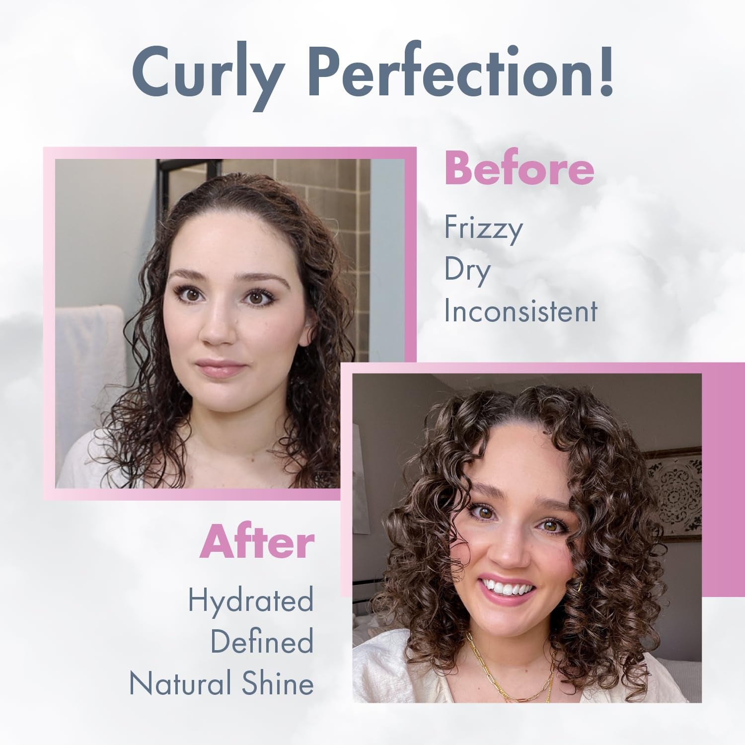 Curly Hair Gel for Fine, Thick, Wavy, Curly & Kinky-Coily Hair, anti Frizz Moisturizer, Curl Defining & Activator, Junk Free W/Aloe, 8Oz.