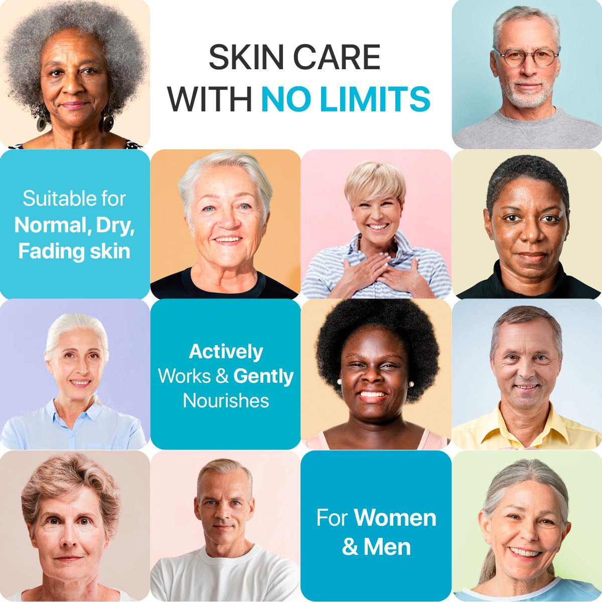 Retinol Cream for Face, anti Aging Face Moisturizer for Women & Men, Day & Night Face Cream with Collagen, Hyaluronic Acid, anti Wrinkle Cream, 1.85 Fl Oz