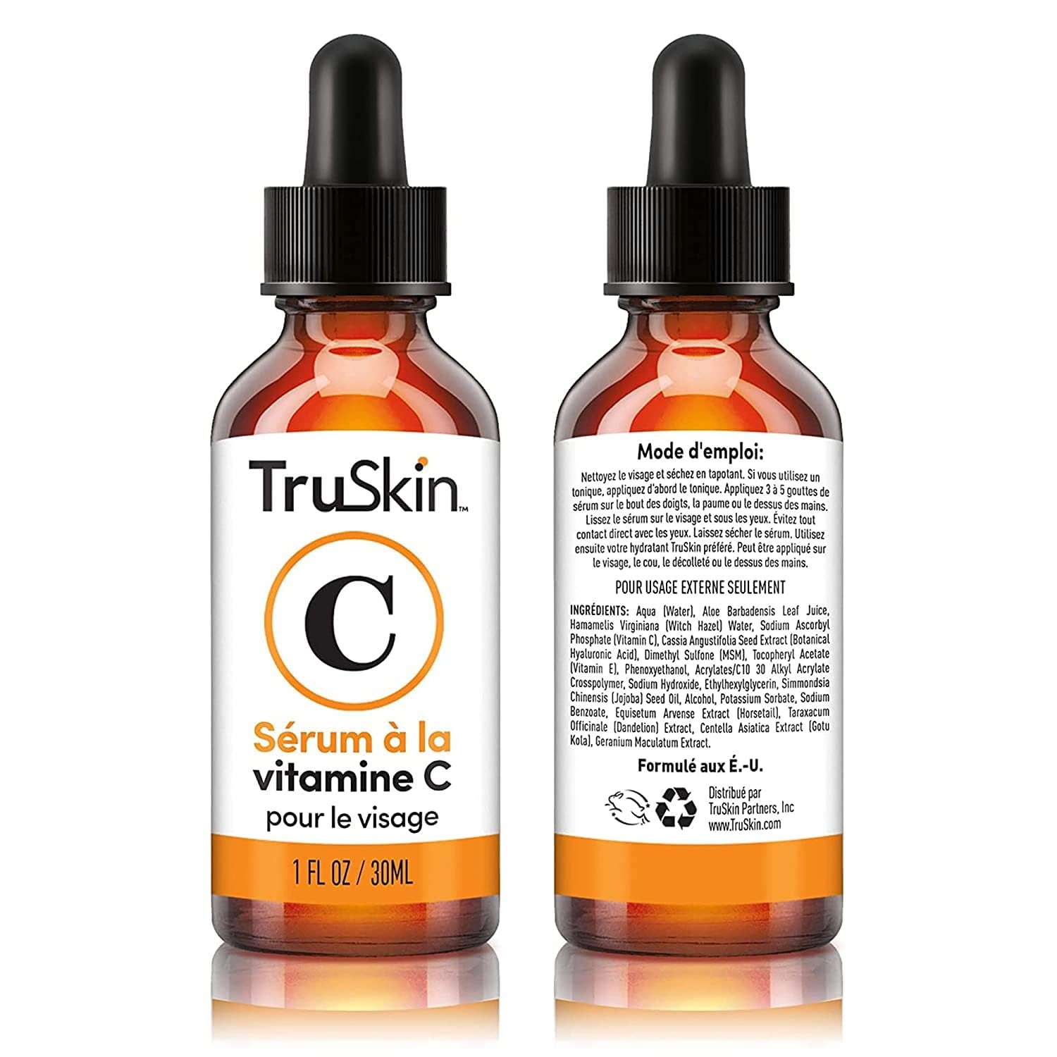 Truskin Vitamin C Face Serum – anti Aging Facial Serum with Vitamin C, Hyaluronic Acid, Vitamin E & More – Brightening Serum for Dark Spots, Even Skin Tone, Eye Area, Fine Lines & Wrinkles, 1 Fl Oz