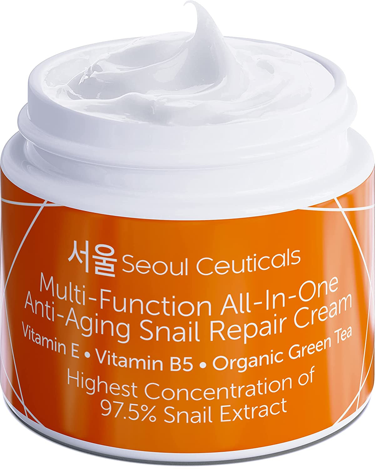 Korean Skin Care 97.5% Snail Mucin Moisturizer Cream - K Beauty Skincare Day & Night Snail Repair Cream Filtrate Cruelty Free 2Oz