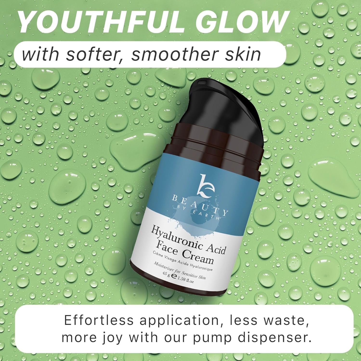 Hyaluronic Acid Moisturizer for Face - USA Made with Organic & Natural Ingredients - Sensitive Skin Moisturizer for Face, anti Aging Wrinkle Face Cream Women, Mens Natural Face Moisturizers